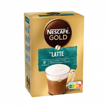 Nescafé Gold Latte, Löskaffee­Sticks, 8 Portionen 144 Gramm